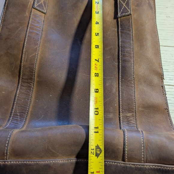 Vintage G.H. Bass & Co. Genuine Leather Tote Shoulder Bag Brown  Snap Closure - Picture 5 of 11